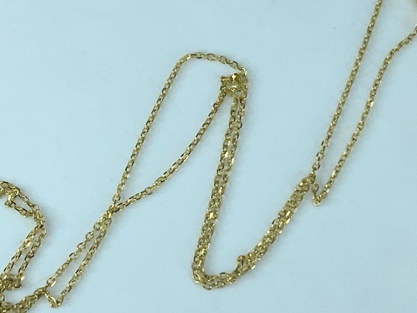 14K yellow gold 0.1ct Diamond enamel "Love" Heart pendant necklace 16" JR451