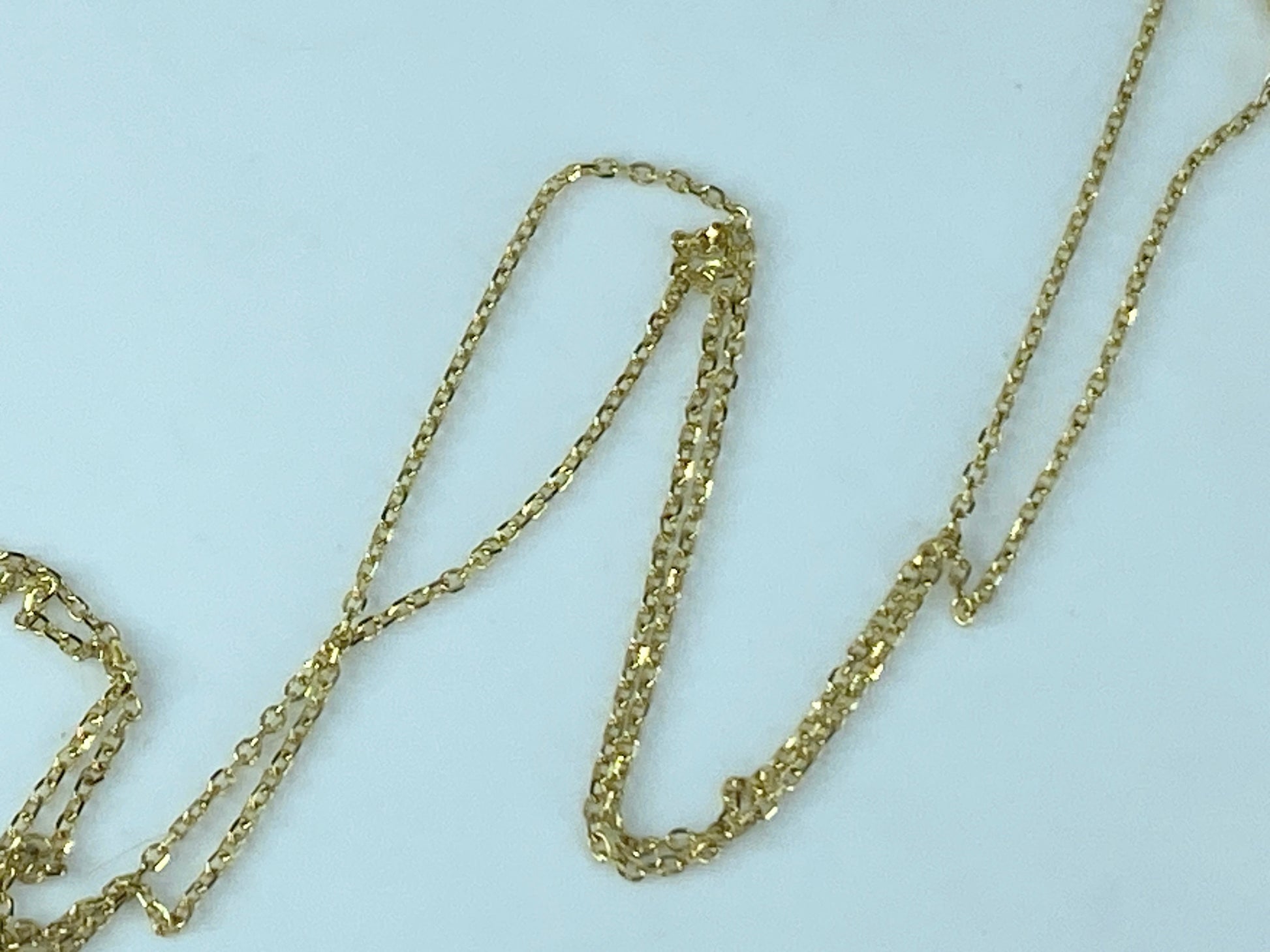 14K yellow gold 0.1ct Diamond enamel "Love" Heart pendant necklace 16" JR451