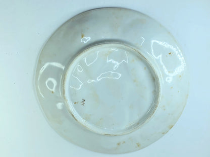 Antique Trompe L’oeil, "Napkin" Six Well Oyster Plate Number 0292 8.5" A397