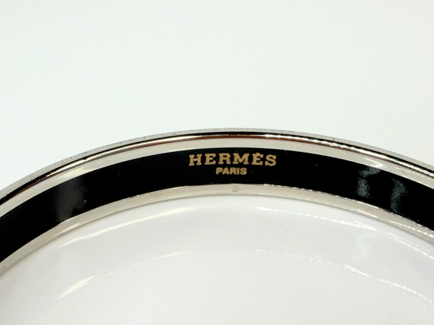 Vintage Hermes Numbers Enamel Bangle Red White Roulette Austria GS773