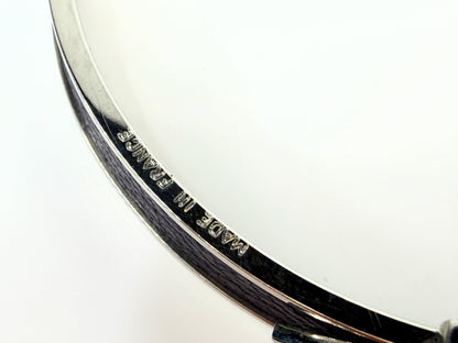 Vintage Hermès Belt Buckle Leather Palladium Plated Bracelet GS774