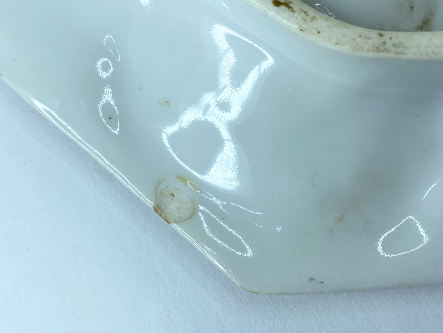 Rare Antique Hand-Painted Oyster Plate with Sea Creatures octagon design 8" A403