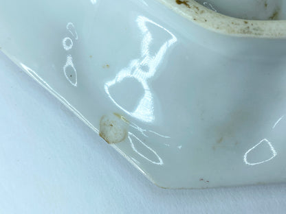 Rare Antique Hand-Painted Oyster Plate with Sea Creatures octagon design 8" A403