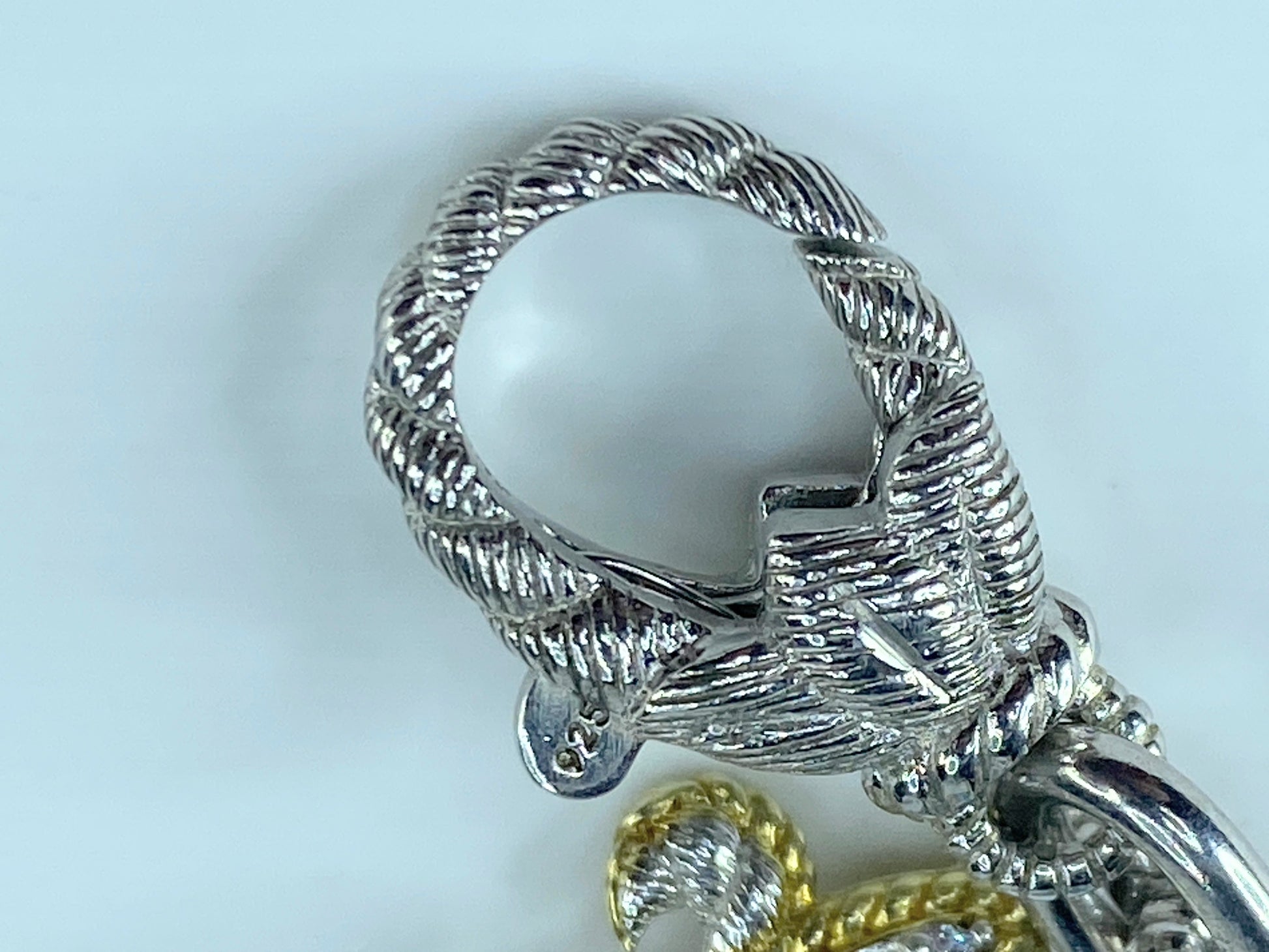 Judith Ripka Sterling Silver gold tone Chain Necklace 20.0" 59.2g JR385