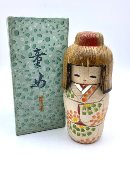 Creative Kokeshi doll creative "Warawame"童女 by Sekiguchi 5" in box