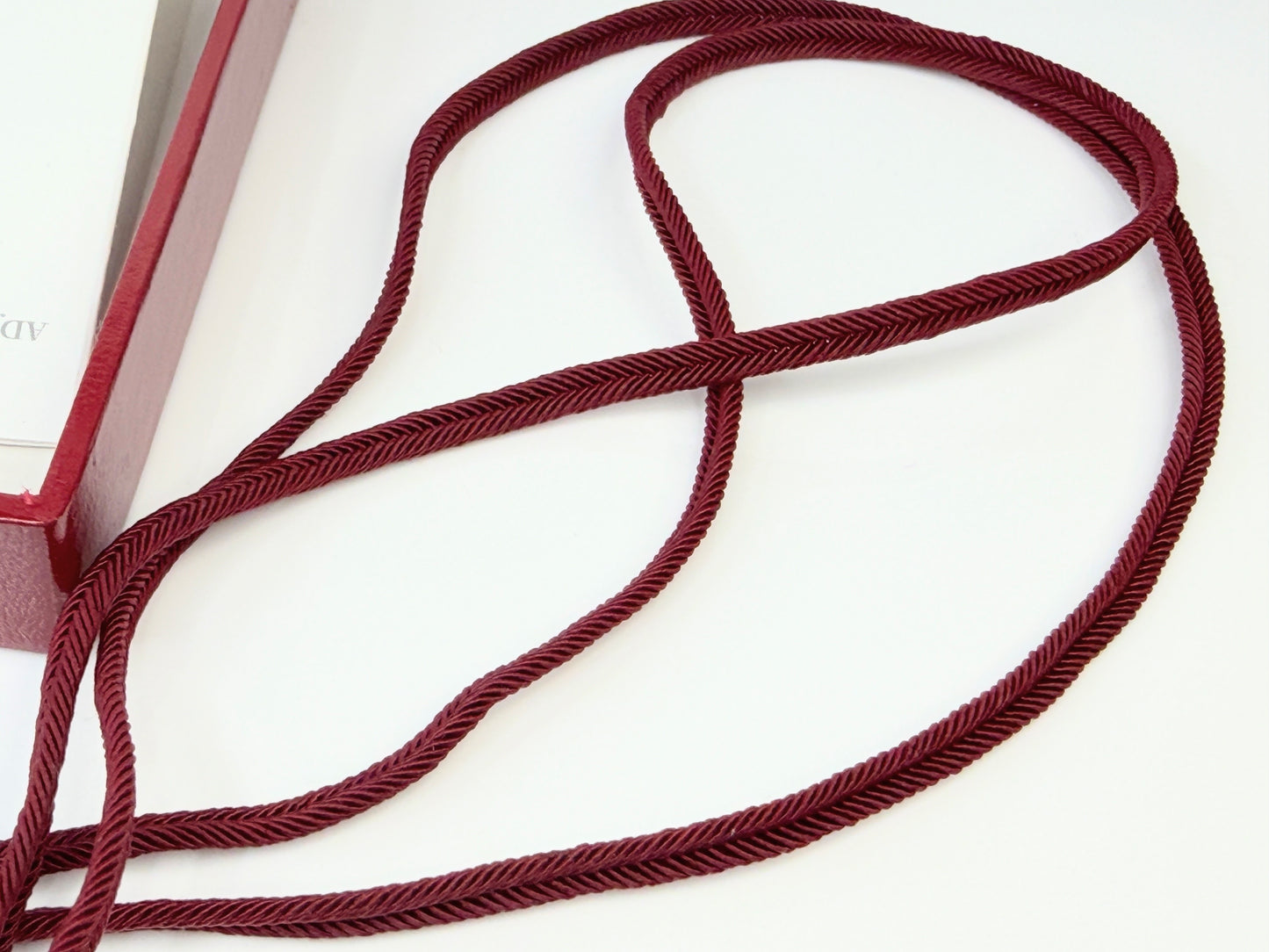 Vintage Baccarat Red Crystal Heart Pendant Necklace w Box GS797