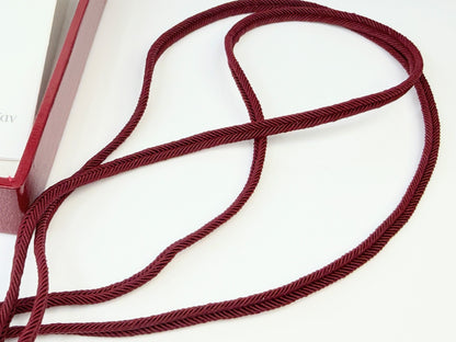 Vintage Baccarat Red Crystal Heart Pendant Necklace w Box GS797