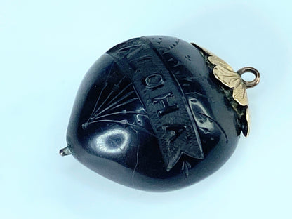 Antique 10K-14K yellow gold Sea Nut Pendant/Fob 6.5g JR389