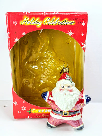Christopher Radko Vintage Star Santa Resin Christmas Ornament Holiday XN135