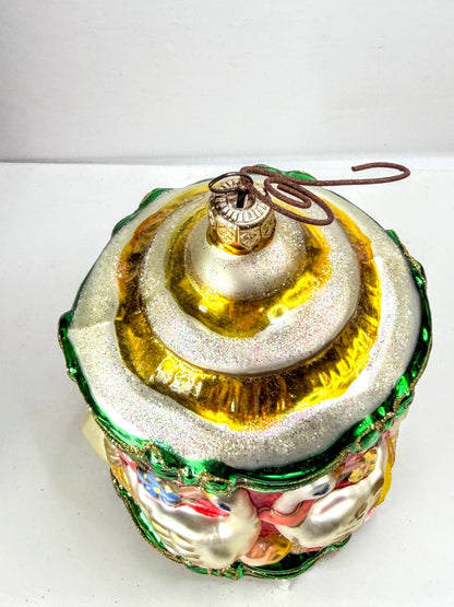 Kurt Adler Polonaise Six Geese A Laying Glass Ornament Keith Stefan 2000 XN136