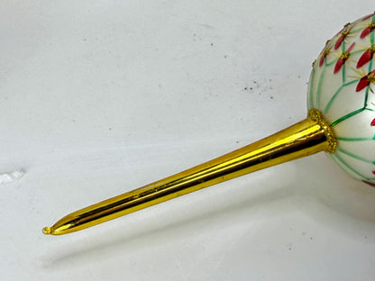 Christopher Radko Retired French Regency 4 Ball Glass Tree Topper 94-388-1 XN120