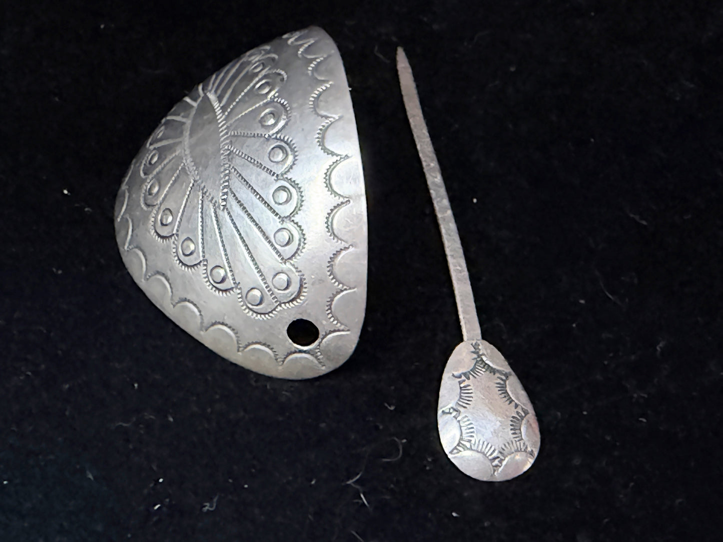 Native American Navajo sterling 925 silver Hair BARRETTE hair pin SS254