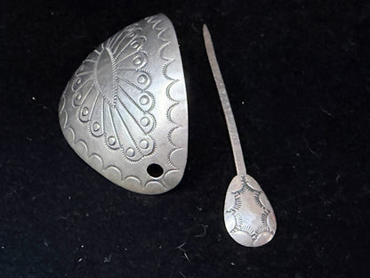 Native American Navajo sterling 925 silver Hair BARRETTE hair pin SS254