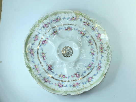 Early 20th cent five-well oyster plate from Bohemia, Austria, 8 1/4" A412