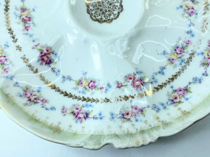 Early 20th cent five-well oyster plate from Bohemia, Austria, 8 1/4" A412