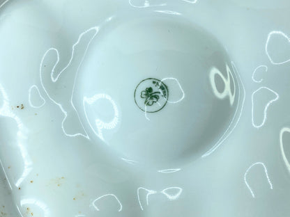 Early 20th cent five-well oyster plate from Bohemia, Austria, 8 1/4" A412