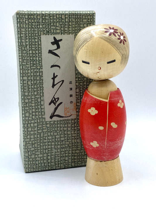 Creative Kawaii  Kokeshi Doll by Seiju "Sacchan" w/box 6 1/4"