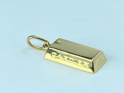 Authentic Cartier 18K yellow gold 1/4 oz gold bar pendant charm 8.1g JR401