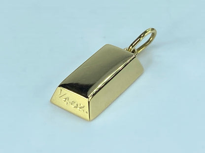 Authentic Cartier 18K yellow gold 1/4 oz gold bar pendant charm 8.1g JR401