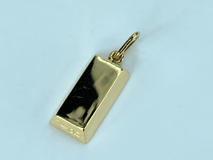 Authentic Cartier 18K yellow gold 1/4 oz gold bar pendant charm 8.1g JR401
