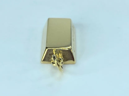 Authentic Cartier 18K yellow gold 1/4 oz gold bar pendant charm 8.1g JR401