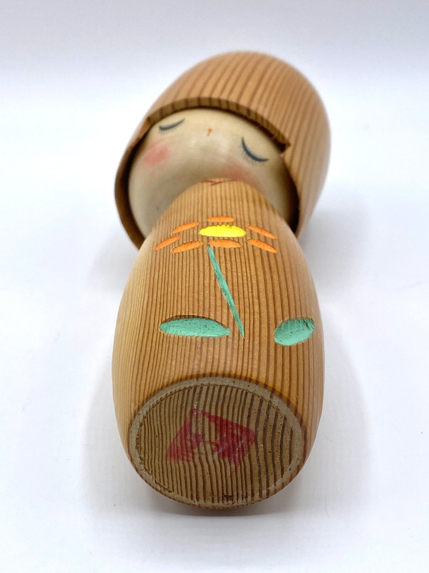 RARE Kokeshi Doll by Itsuki Chika "Hana-no-koro"-Flower time w/box 7"