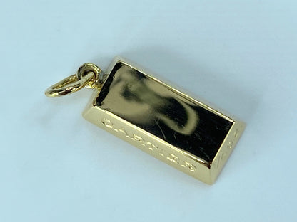 Authentic Cartier 18K yellow gold 1/4 oz gold bar pendant charm 8.1g JR401