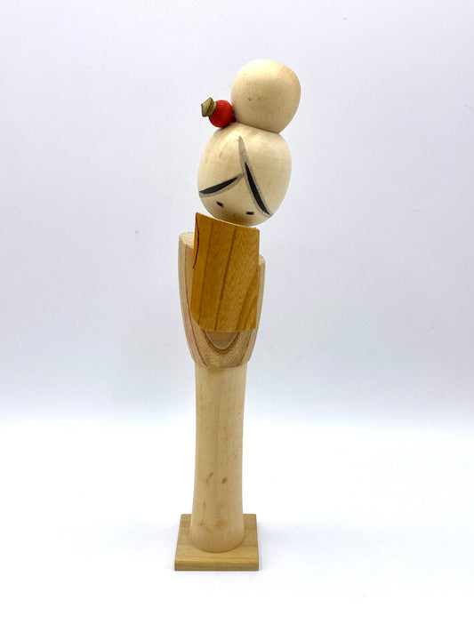 RARE kokeshi doll by Ryoichi "Sazanami" Ripple 9.5"