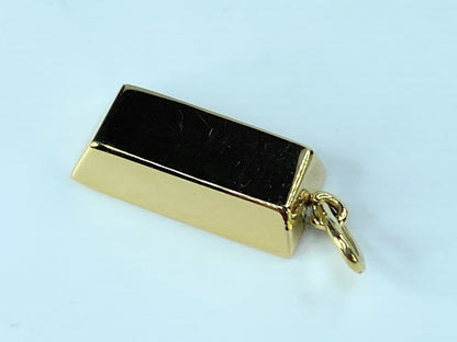 Authentic Cartier 18K yellow gold 1/4 oz gold bar pendant charm 8.1g JR401