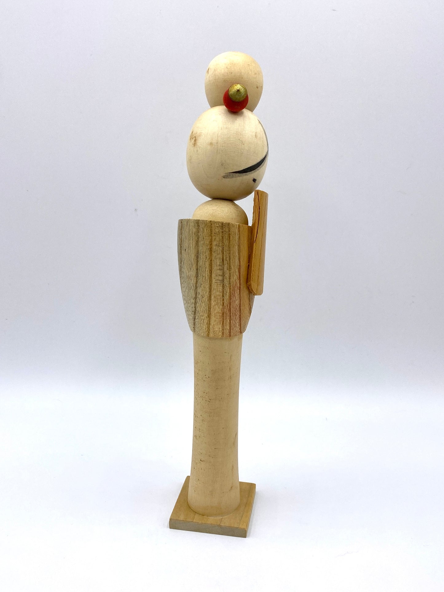 RARE kokeshi doll by Ryoichi "Sazanami" Ripple 9.5"