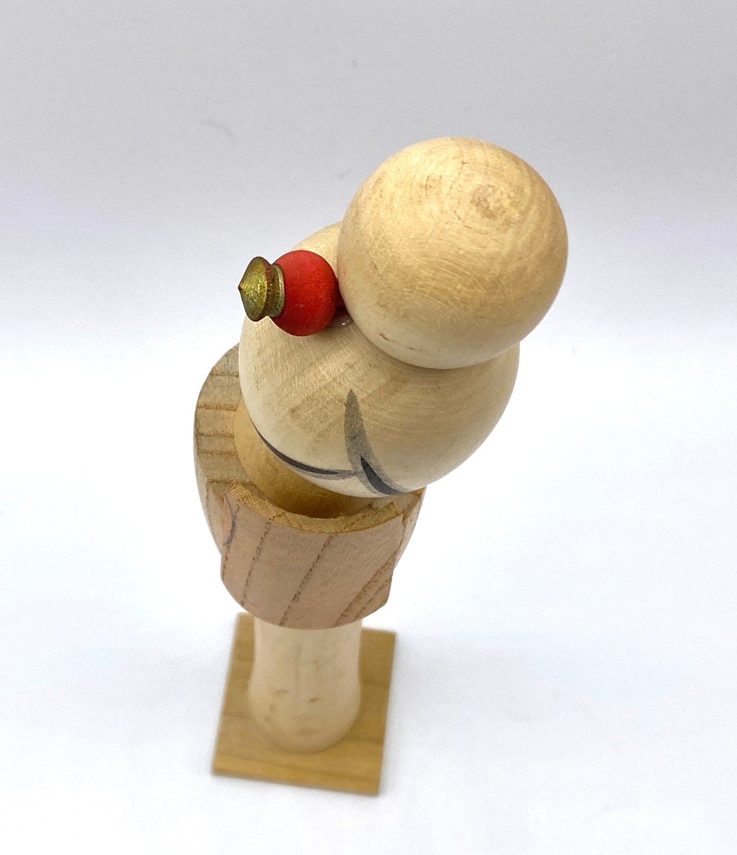 RARE kokeshi doll by Ryoichi "Sazanami" Ripple 9.5"