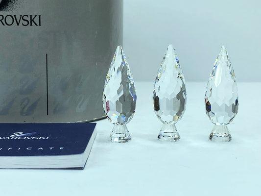 SWAROVSKI Figurines Silver Crystal City Set Poplar Trees box 158979 S04