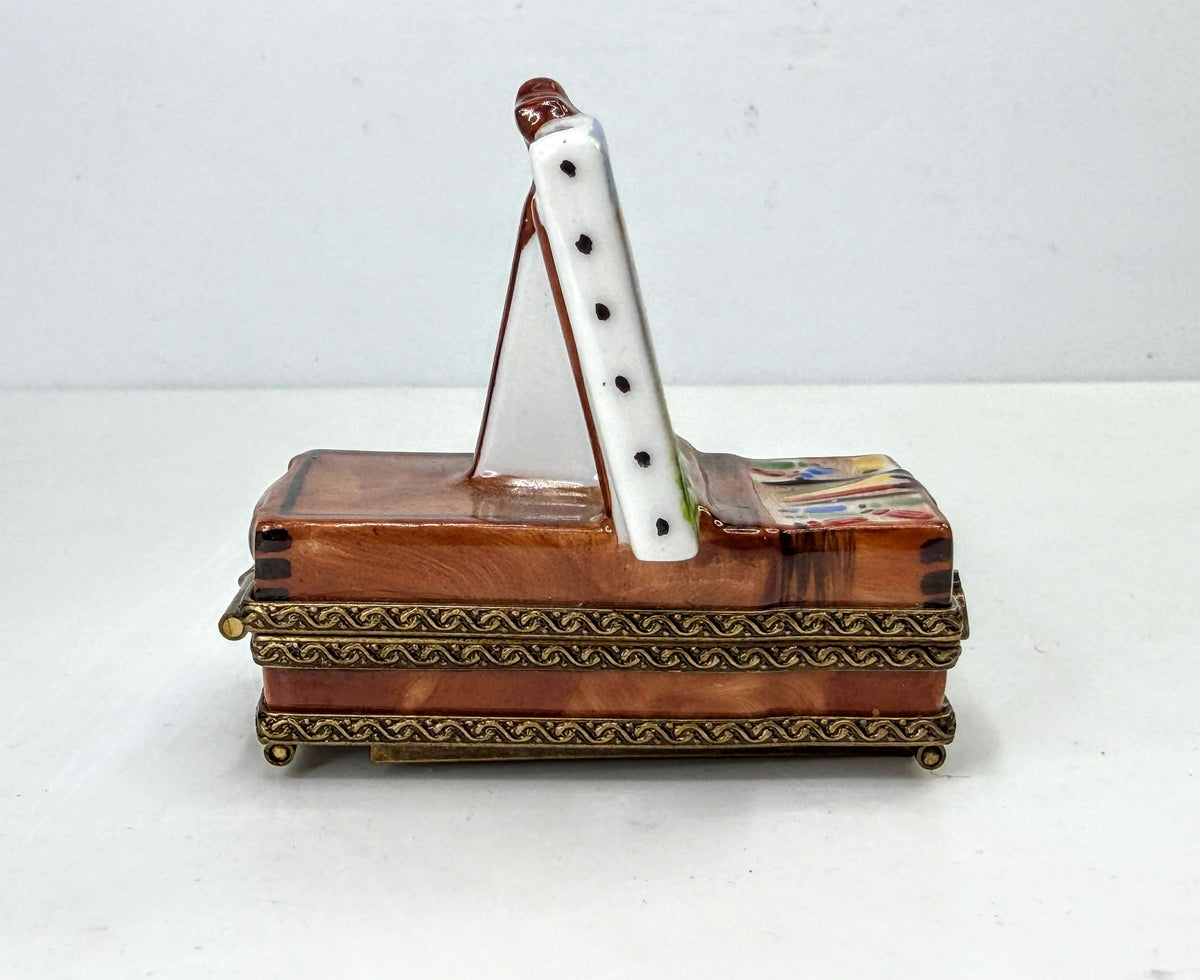 Limoges France PV Paris Eiffel Tower Artist Easel Box 2 Paint Tubes A1321
