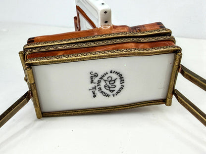 Limoges France PV Paris Eiffel Tower Artist Easel Box 2 Paint Tubes A1321