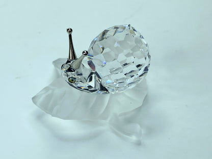 Swarovski Crystal: 196501 Snail on Vine Leaf Box S07