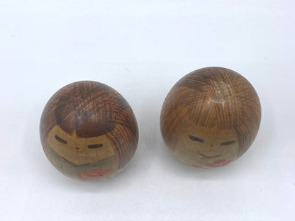 Japanese Creative KOKESHI Doll Vintage by YAMANAKA SANPEI 2.5" & 2 3/4"