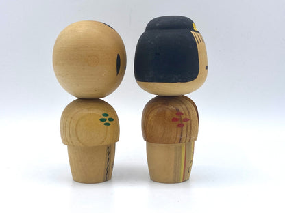 Creative Series Les poupées kokeshi (小芥子) "Matching pair" unique couple 4"