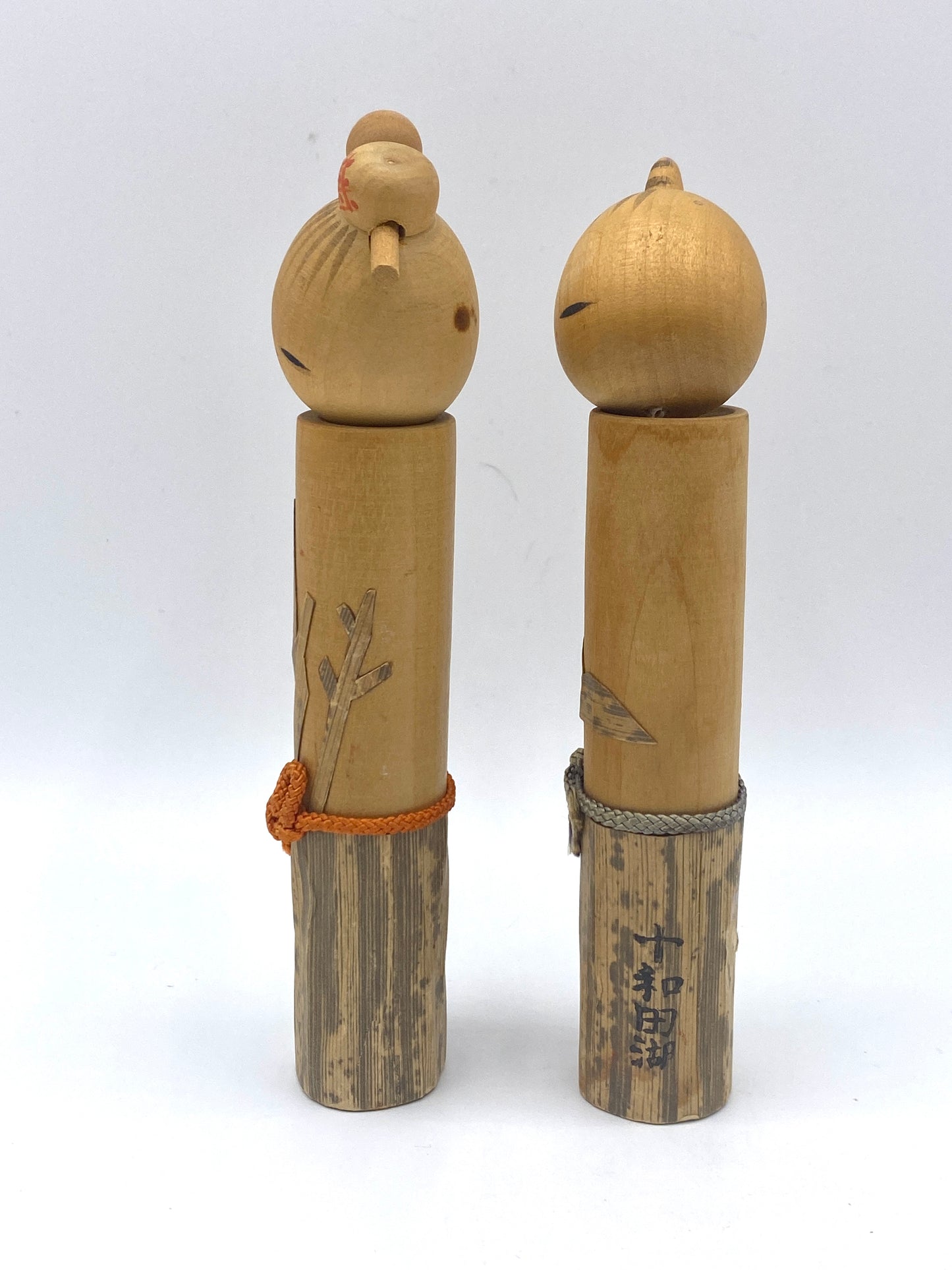 Creative Stylish Kokeshi with Kanasazi hairpin Couple by Lake Towada 6 1/4"