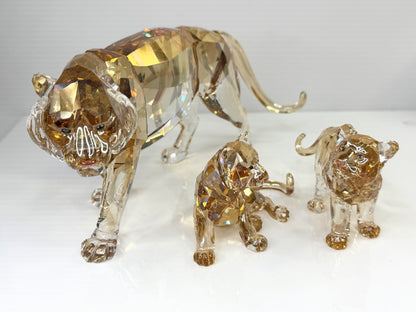 Swarovski SCS Crystal Tiger Family Set Standing Tiger & Two Cubs 2010 S282