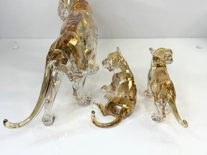 Swarovski SCS Crystal Tiger Family Set Standing Tiger & Two Cubs 2010 S282