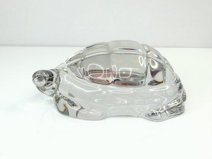 Baccarat France Crystal Turtle Paperweight Art Glass Sculptural Desk Object A860