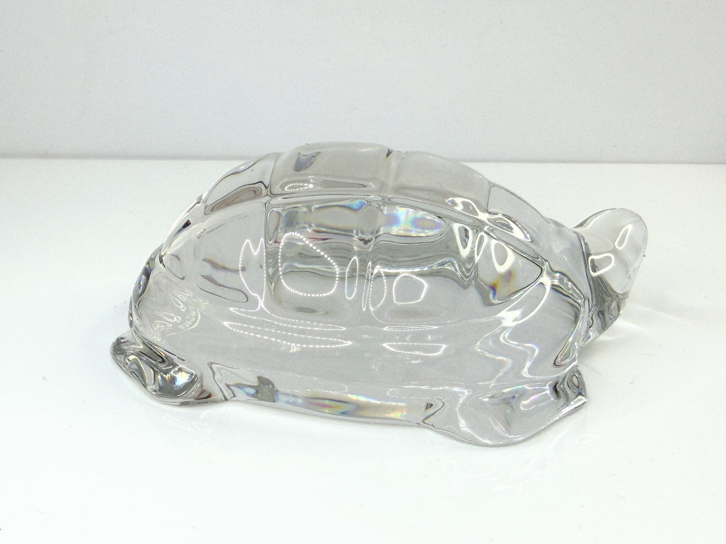 Baccarat France Crystal Turtle Paperweight Art Glass Sculptural Desk Object A860