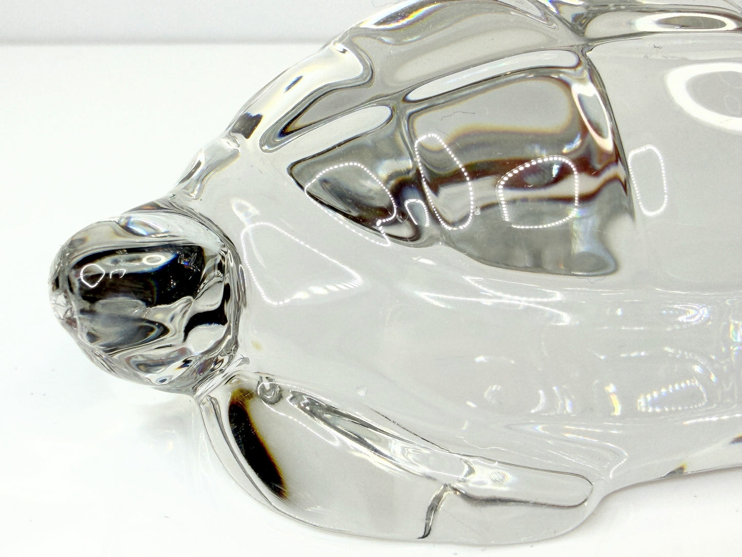 Baccarat France Crystal Turtle Paperweight Art Glass Sculptural Desk Object A860
