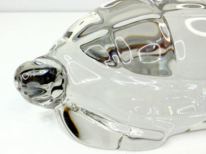 Baccarat France Crystal Turtle Paperweight Art Glass Sculptural Desk Object A860