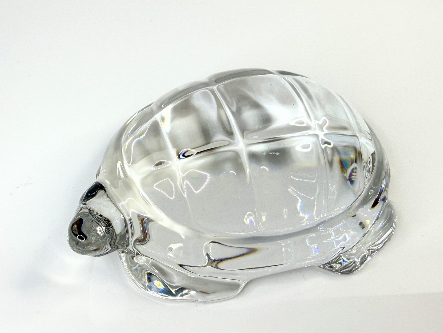 Baccarat France Crystal Turtle Paperweight Art Glass Sculptural Desk Object A860
