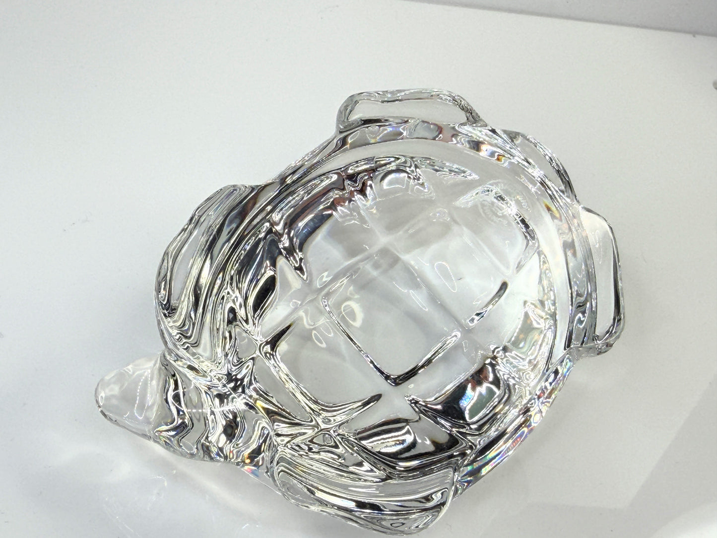 Baccarat France Crystal Turtle Paperweight Art Glass Sculptural Desk Object A860