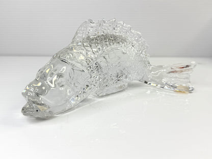 Vintage Baccarat Caprille Fish Clear Crystal Figurine France Art Glass A861