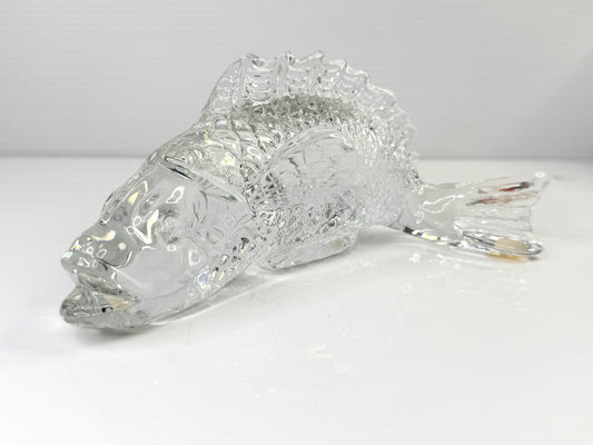 Vintage Baccarat Caprille Fish Clear Crystal Figurine France Art Glass A861