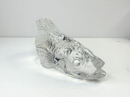 Vintage Baccarat Caprille Fish Clear Crystal Figurine France Art Glass A861