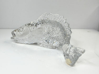 Vintage Baccarat Caprille Fish Clear Crystal Figurine France Art Glass A861